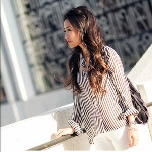 Forever 21 (I Love H81) Striped Button Shirt